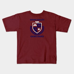 Work Smart, Game Hard Kids T-Shirt